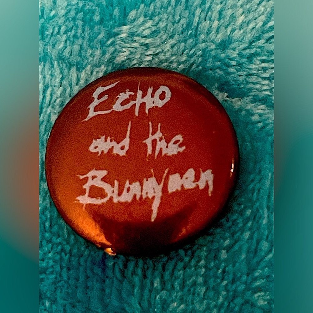 echo & the Bunnymen collectors item badge pin Vtg 80s rock brooch RARE unisex